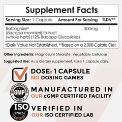 BaCognize capsules closeup highlights smooth, uniform capsules for memory and mood support.