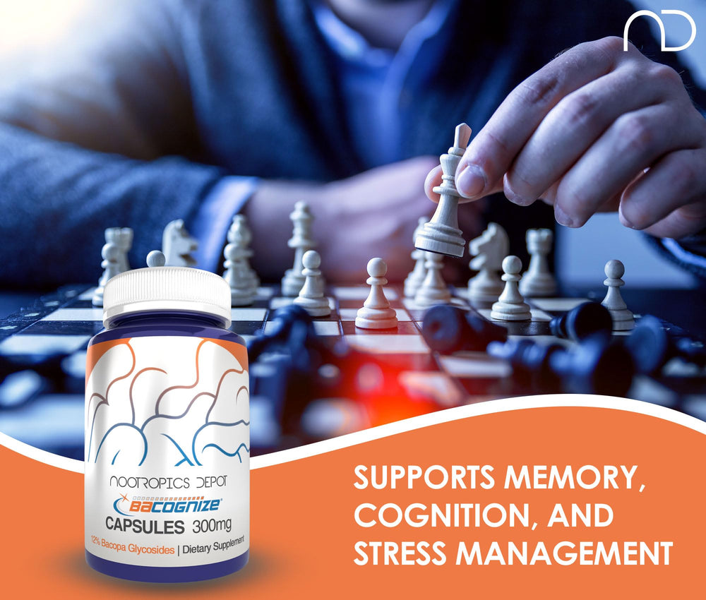 BaCognize label on bottle communicates ingredients and benefits for mindful daily routines.