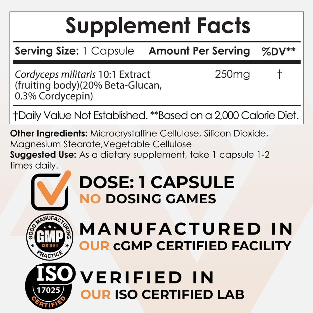 Nootropics Depot bottle closeup shows capsule texture for daily use