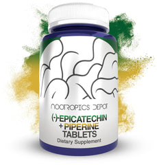 Nootropics Depot Epicatechin tablets bottle front for easy daily use.