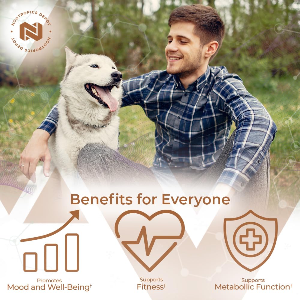 Nootropics Depot fenugreek capsules in hand for portable daily use.