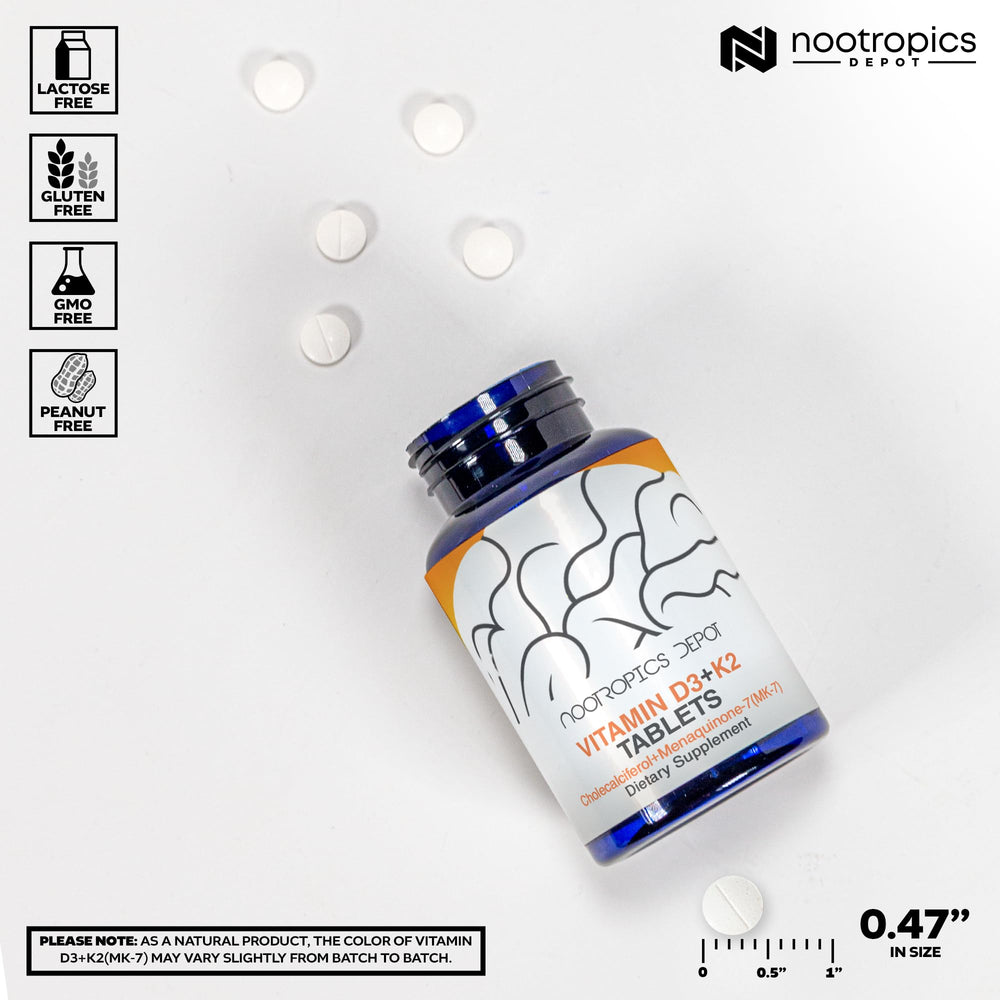 Lab-tested label verifying purity and potency on Nootropics Depot product packaging.