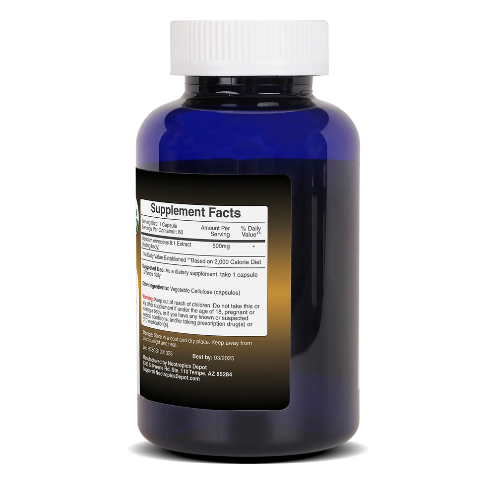Nootropics Depot bottle on shelf ready for ongoing use.
