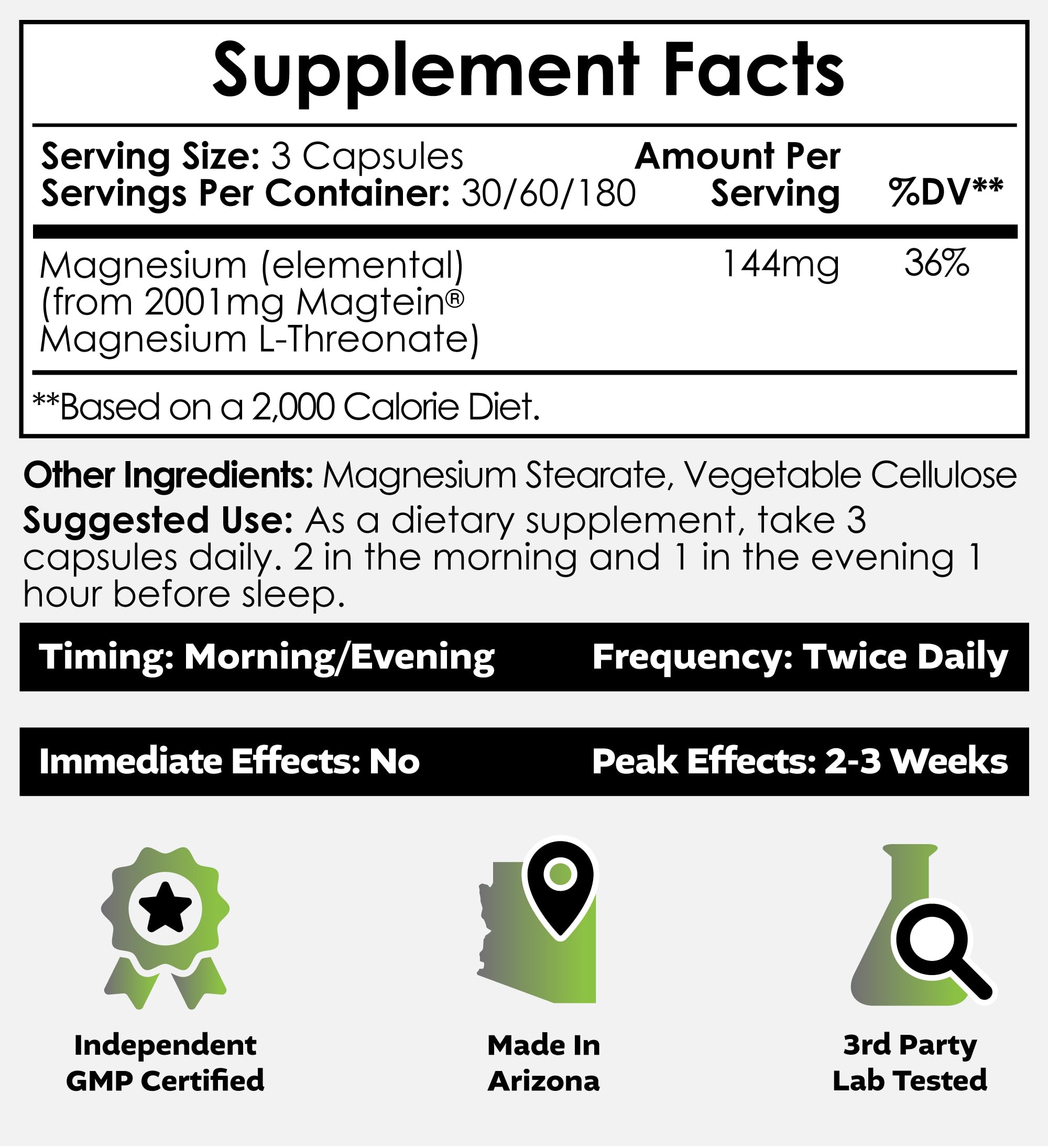 Nootropics Depot Magtein bottle front showing packaging and branding
