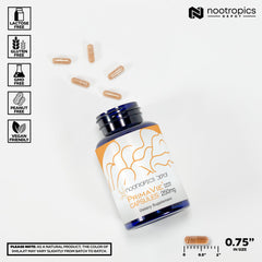Nootropics Depot PrimaVie label close-up highlighting purity and minerals.