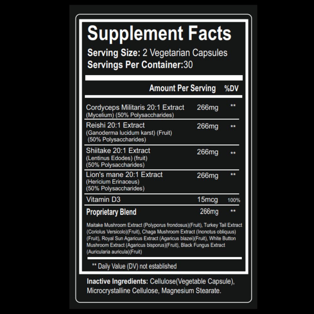 Nootrum Mushrooms daily-use scene with capsules in morning routine for focus.