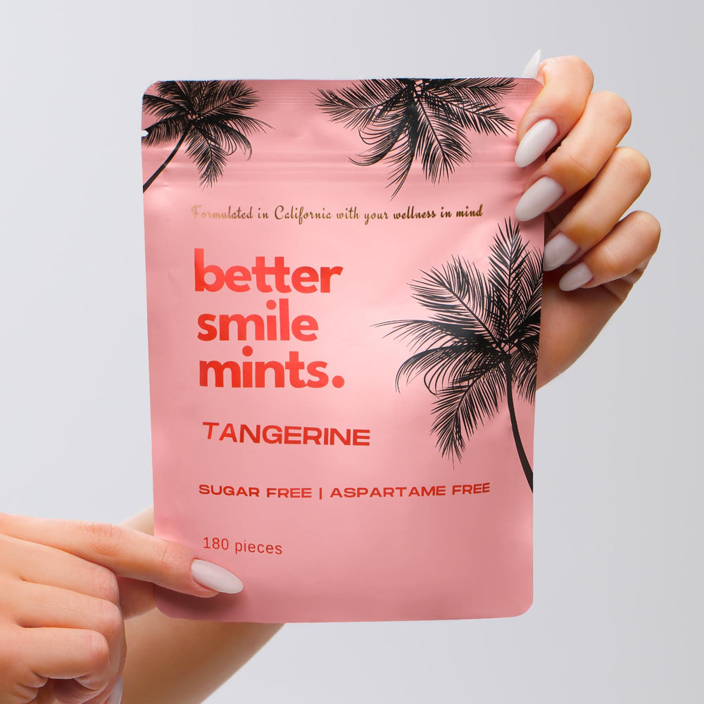 NOOZ Better Smile Mints refill bag highlights long-lasting supply for busy days.