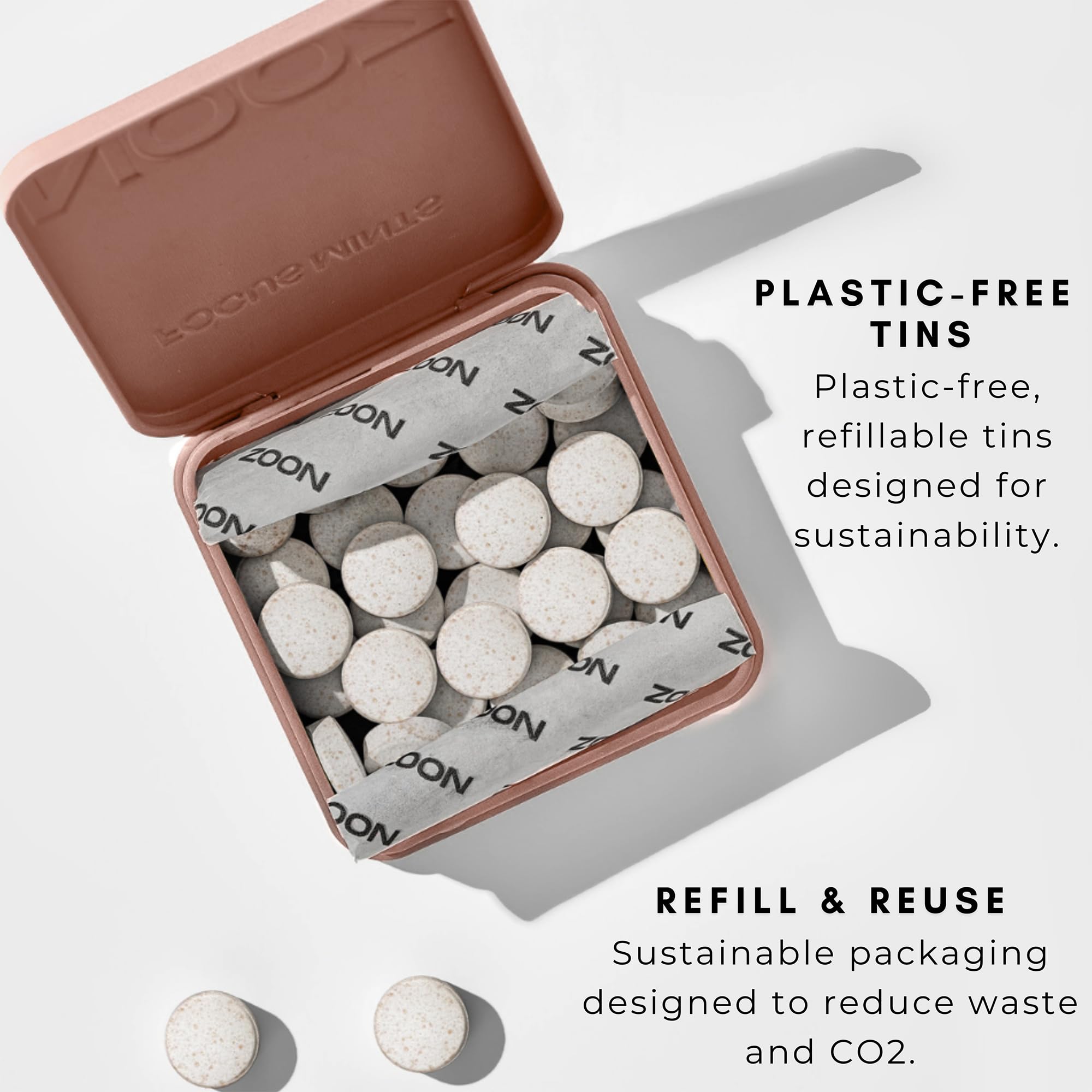 NOOZ Probiotic Mints give refreshing breath and digestive support.