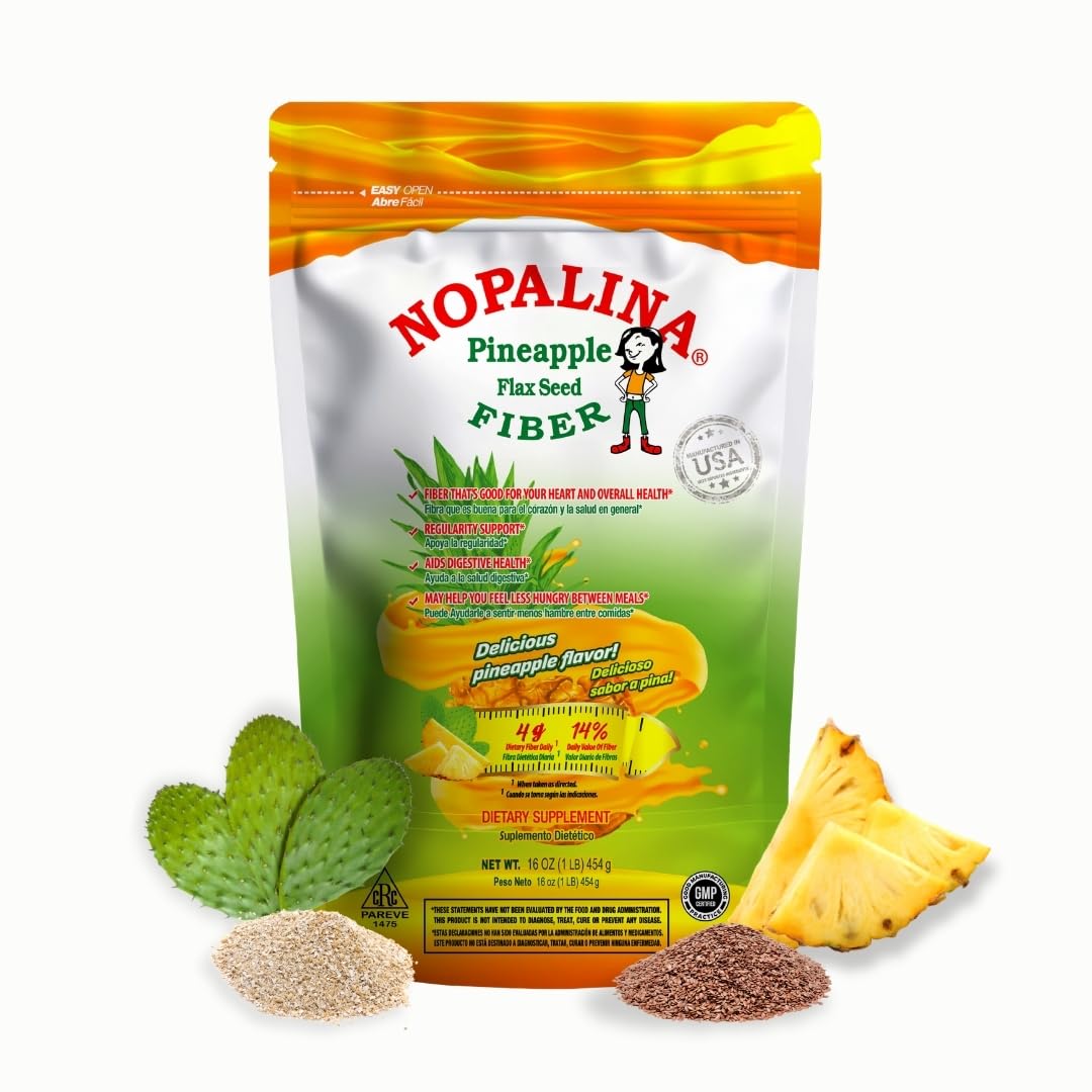 Nopalina Fiber Formula Pineapple bottle pour for daily intake