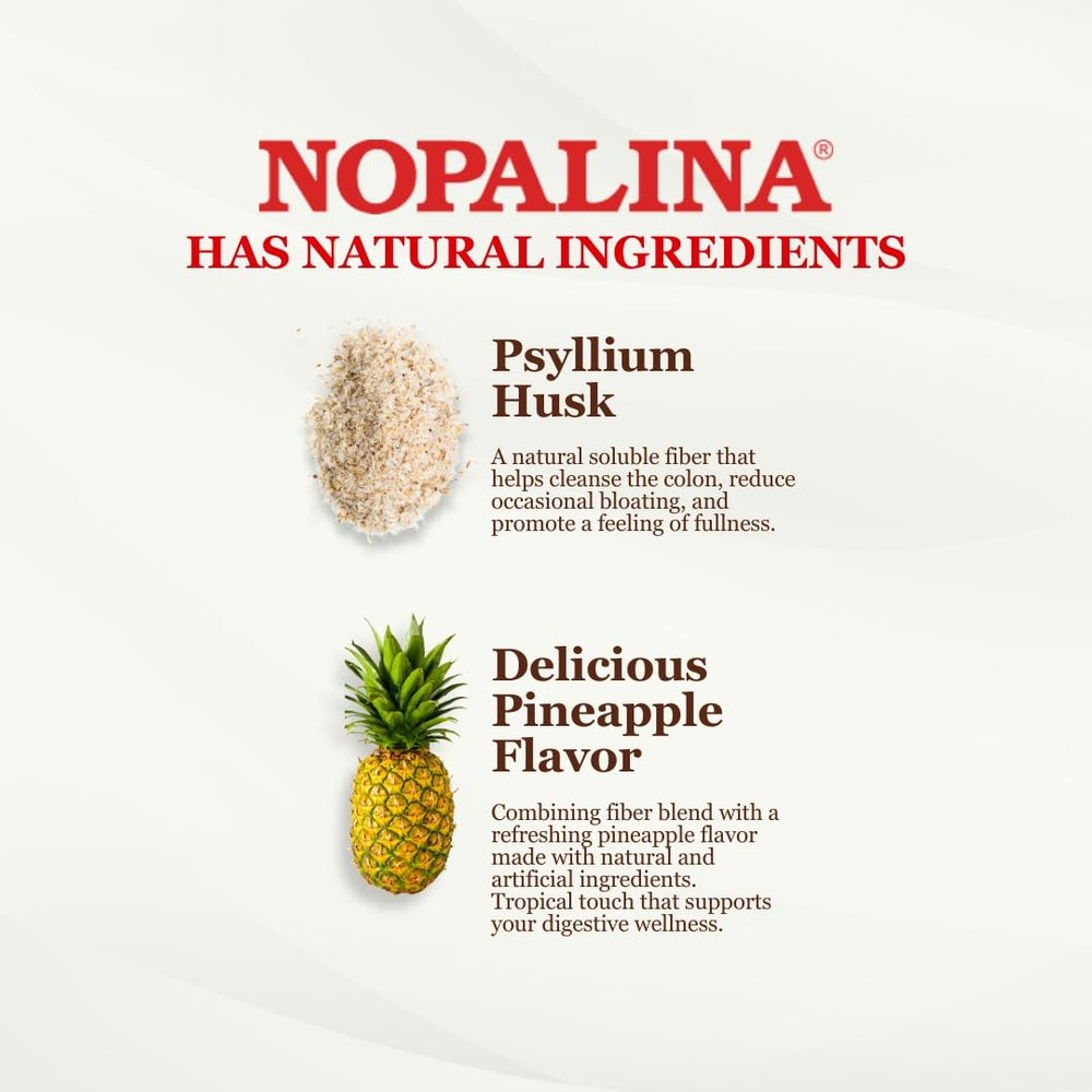 Nopalina pineapple powder scoop shows measuring a daily serving.