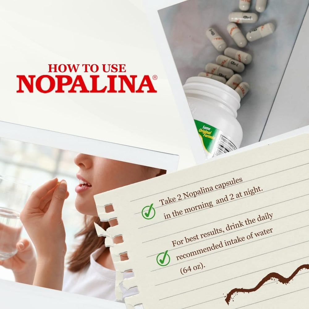 Nopalina Flax Seed Plus Capsules closeup of capsules for quick daily intake.