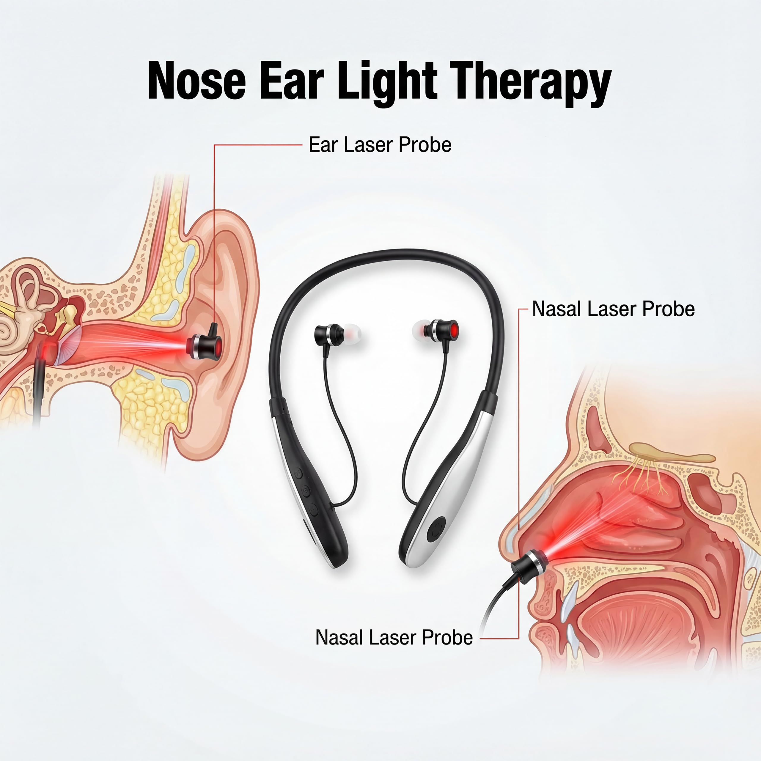Nopuee soft silicone tips ensure comfortable contact during use.