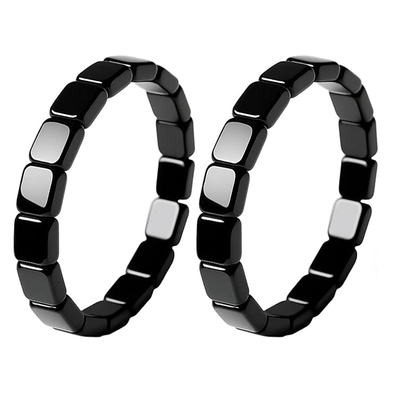 NORLSO Hematite Bracelet for Men close-up shows natural texture and bold, confident style.