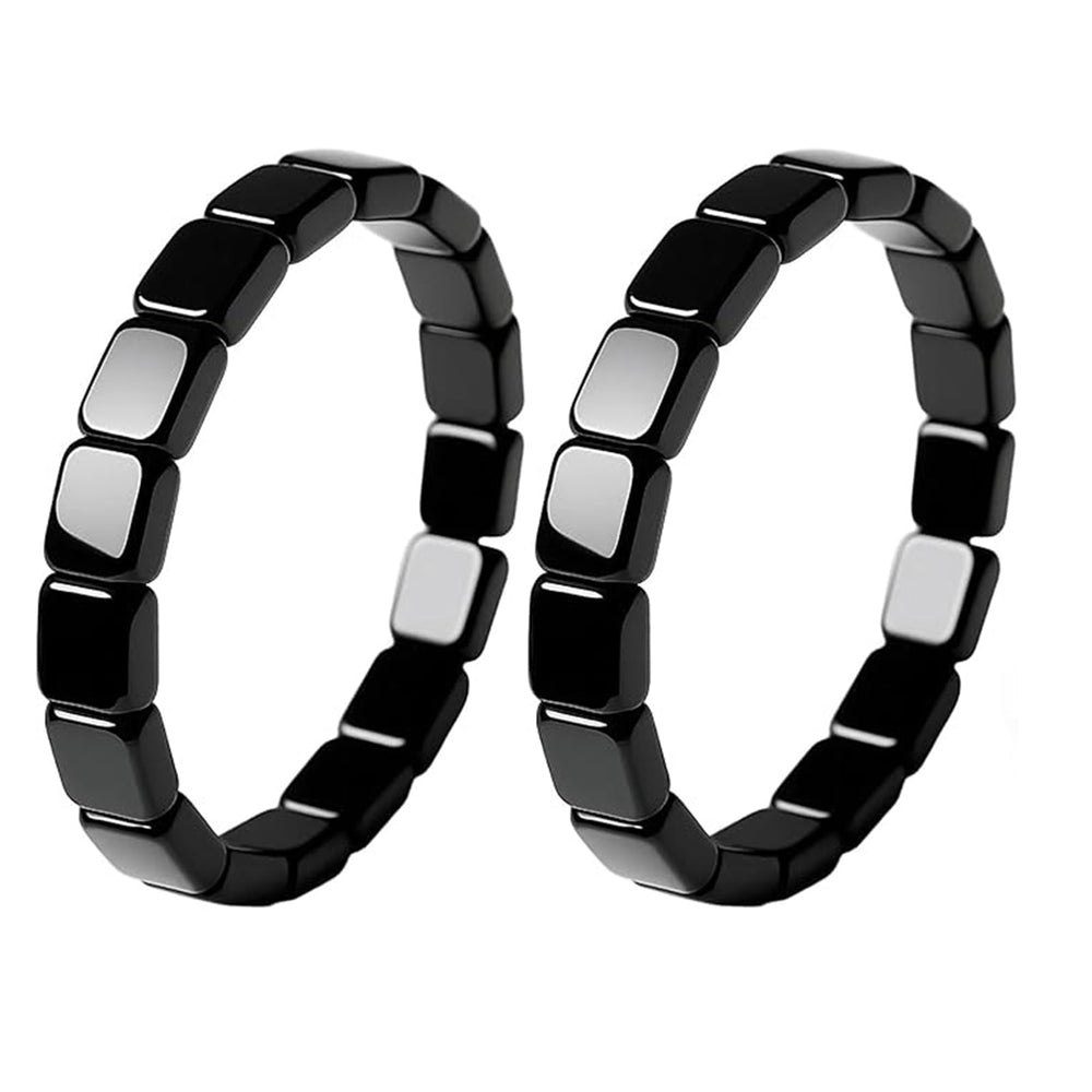 NORLSO Hematite Bracelet for Men close-up shows natural texture and bold, confident style.