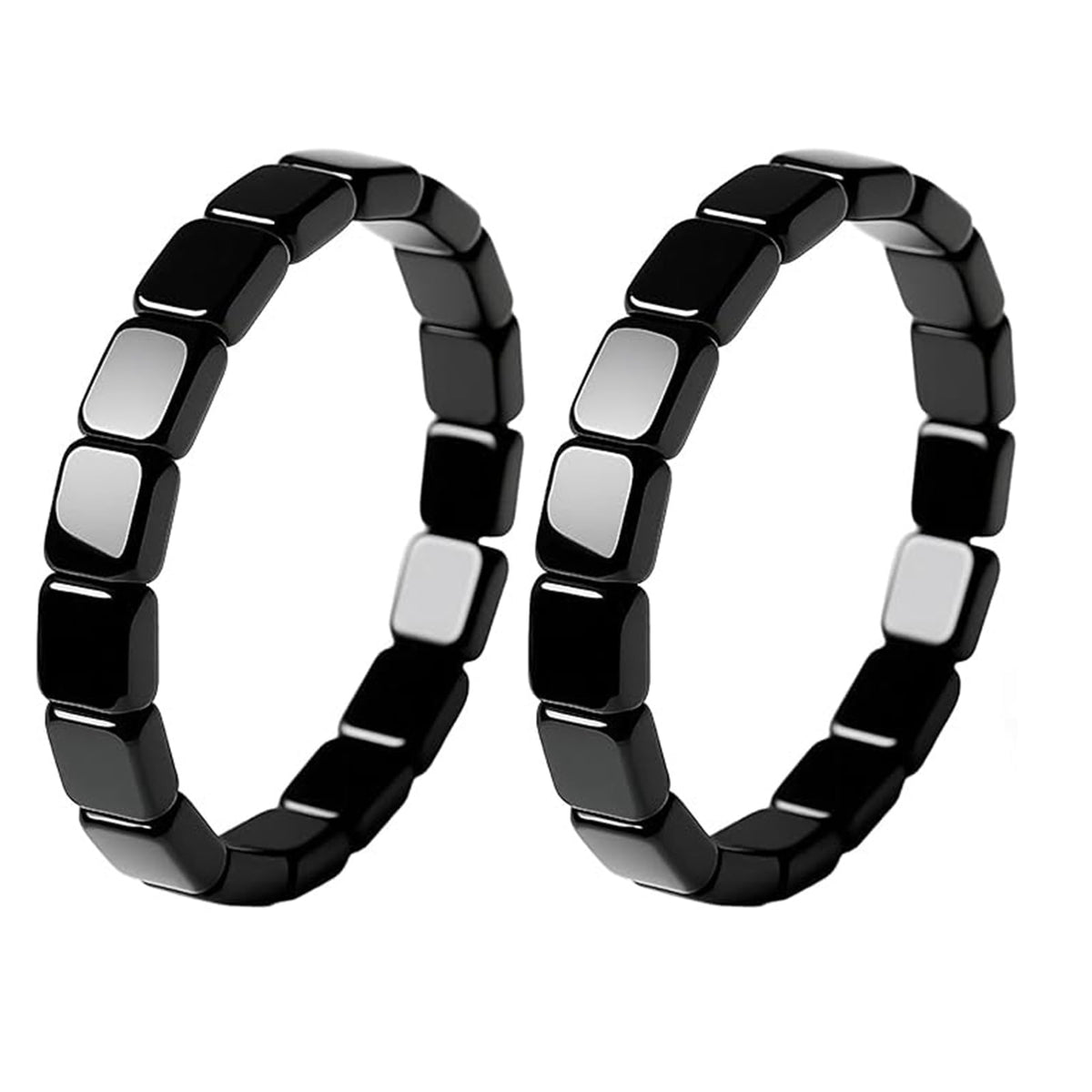 NORLSO Hematite Bracelet for Men close-up shows natural texture and bold, confident style.