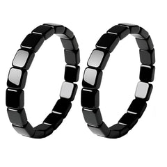 NORLSO Hematite Bracelet for Men close-up shows natural texture and bold, confident style.