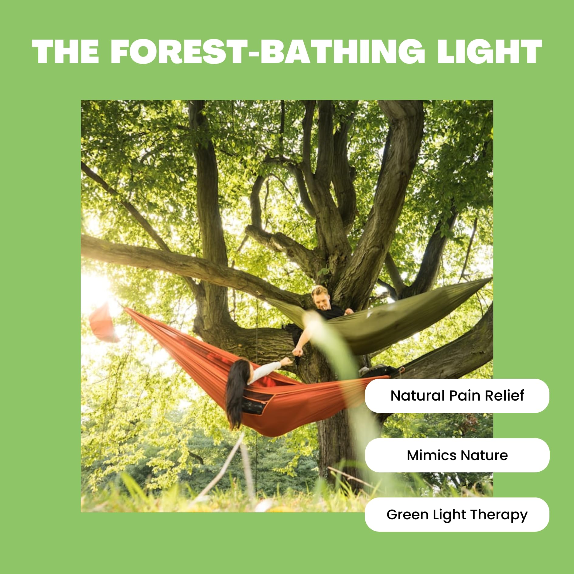 Norb Relief Leaf shows a soft green glow ideal for unwinding after a long day.