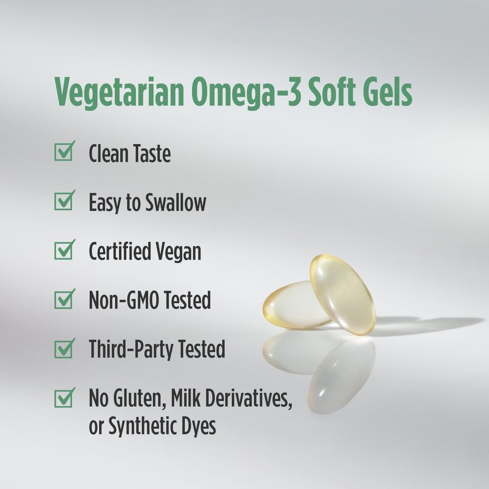 Nordic Naturals Algae DHA purity seal, third-party tested for quality.
