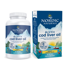 Nordic Naturals Arctic Cod Liver Oil Lemon bottle for daily omega-3 support