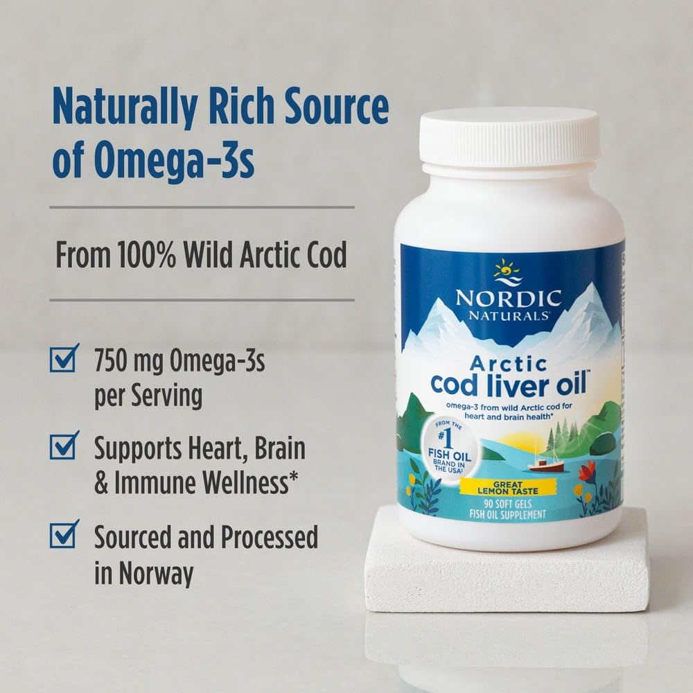 Nordic Naturals Arctic Cod Liver Oil Lemon sustainability facility badge