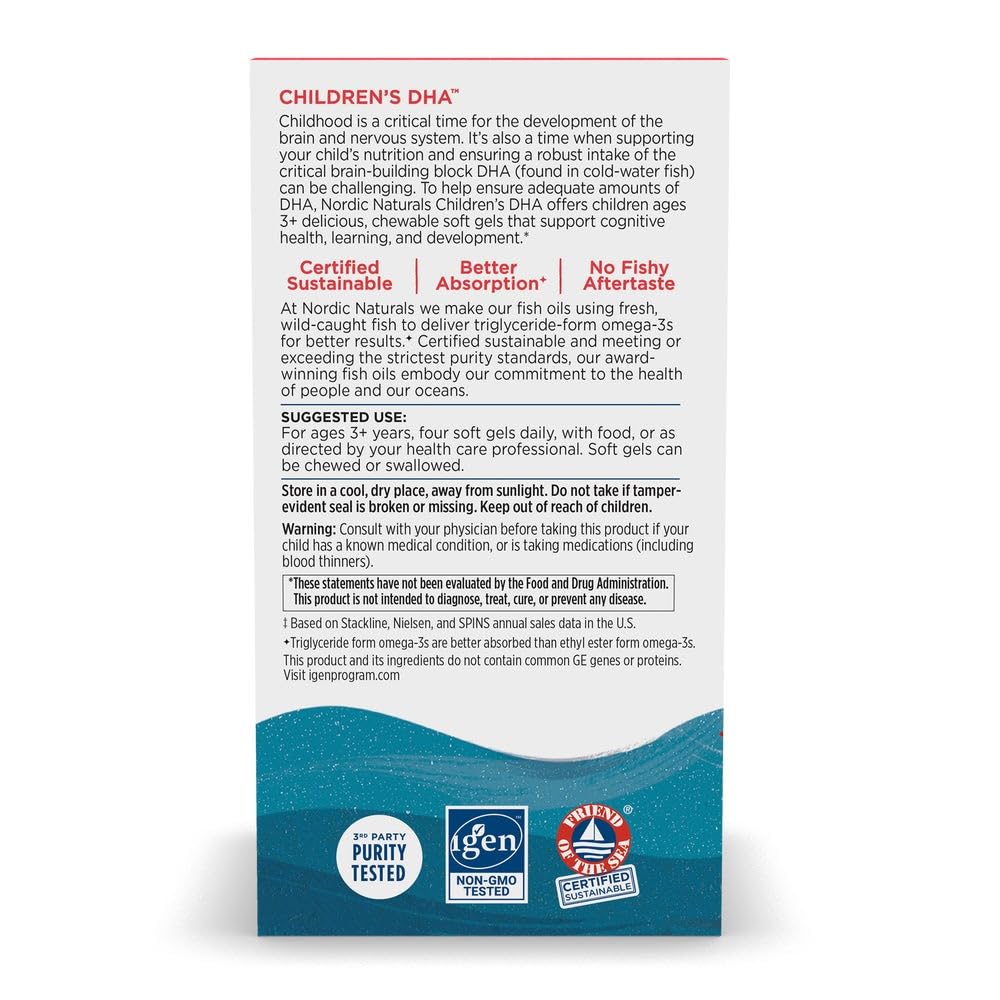 Nordic Naturals Children’s DHA wild Arctic cod source icon illustrating purity and safety.