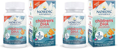 Nordic Naturals Children's DHA Strawberry bottle front showing kid-friendly omega-3 packaging for daily use.