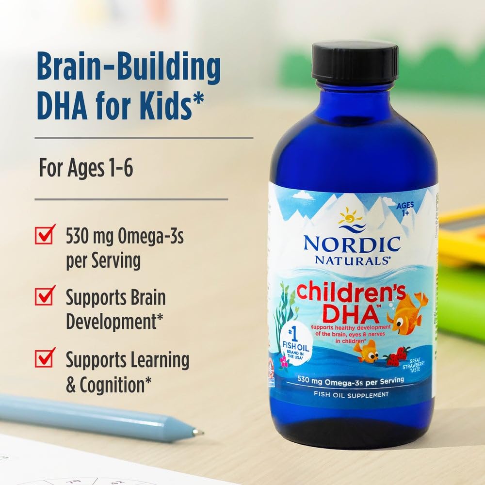 Nordic Naturals Children's DHA strawberry ingredients list highlights triglyceride form