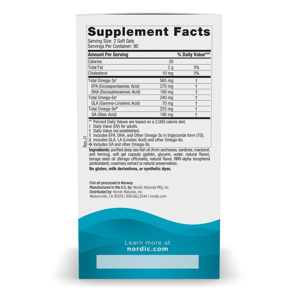 Nordic Naturals Complete Omega lemon soft-gels close-up highlighting lemon flavor for easy intake