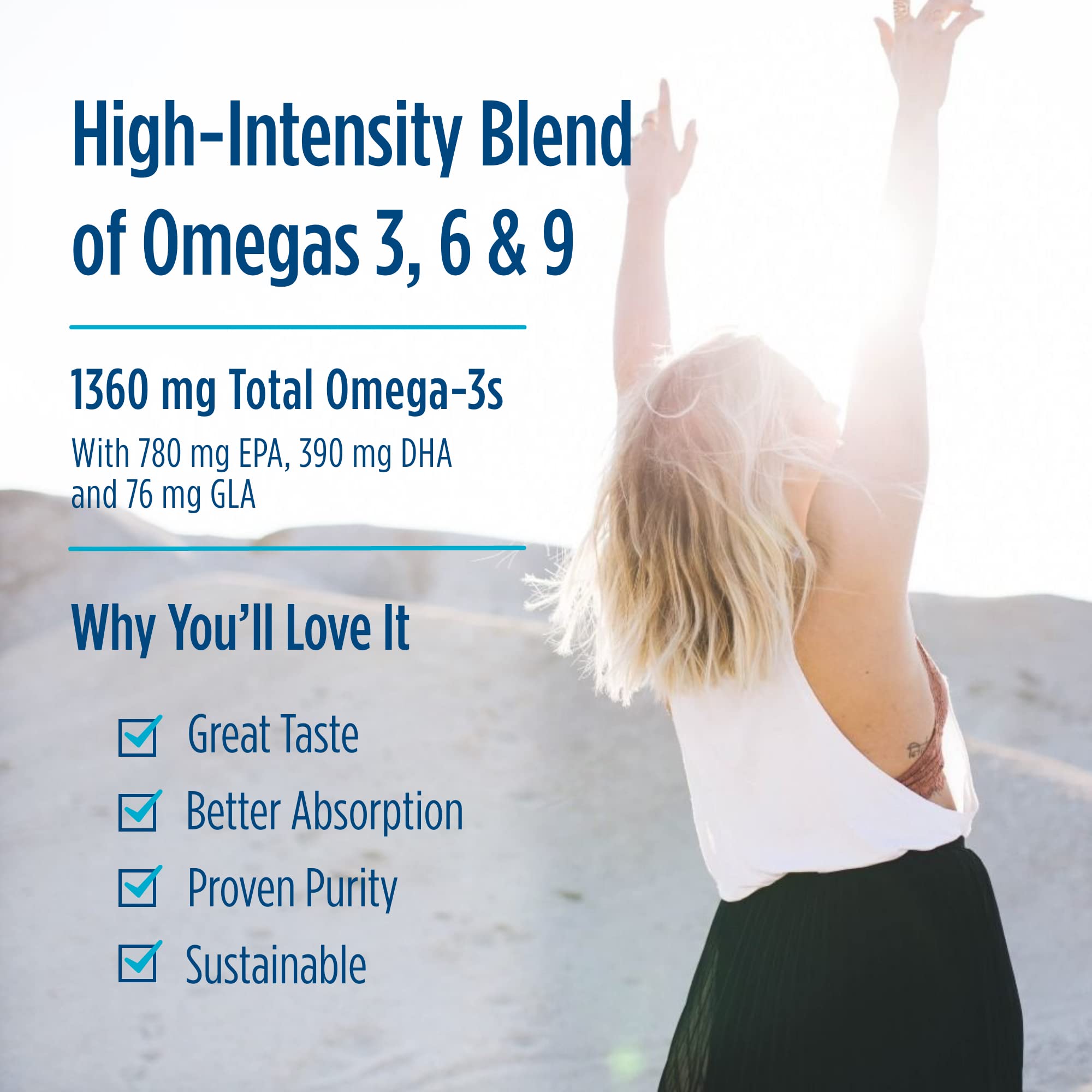 Nordic Naturals Complete Omega Xtra lemon capsules shown as a serving