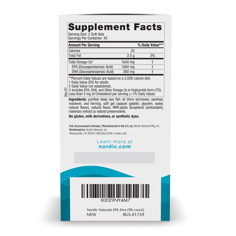 Close-up shows lemon-flavored soft gels from Nordic Naturals EPA Xtra
