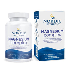 Nordic Naturals Magnesium Complex bottle with three absorbable forms for daily energy support