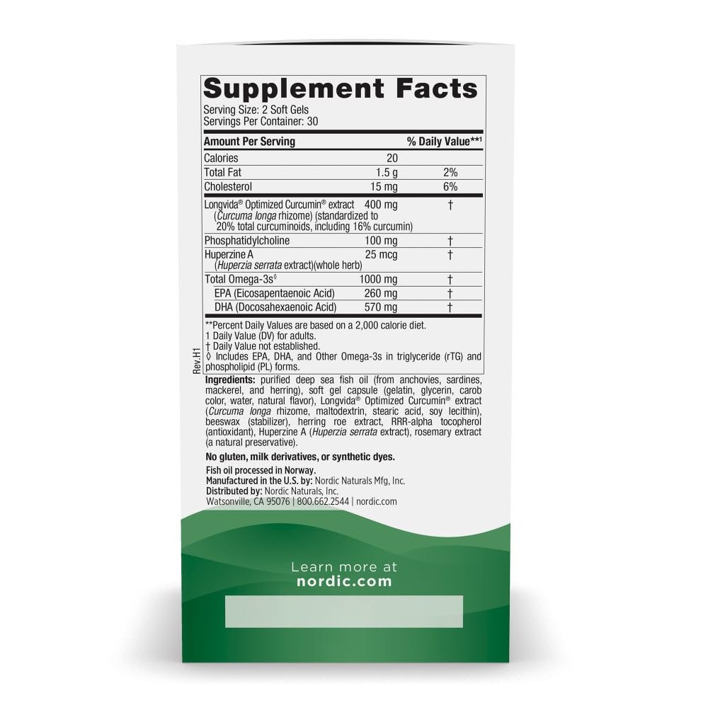  Nordic Naturals memory-support-curcumin-soft-gels close-up highlighting smooth absorption and lemon flavor.