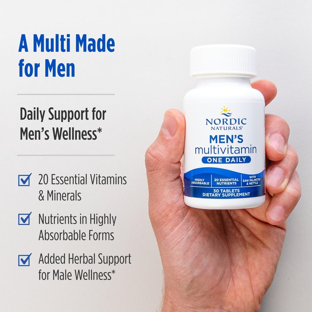 Nordic Naturals Men's Multivitamin One Daily usage scene with daily routine