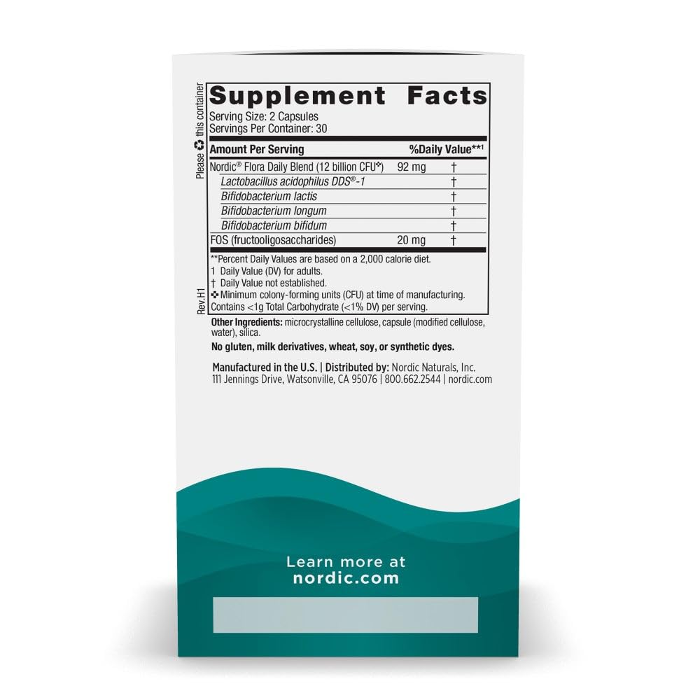 Nordic Naturals Nordic Flora Probiotic Daily capsules close-up