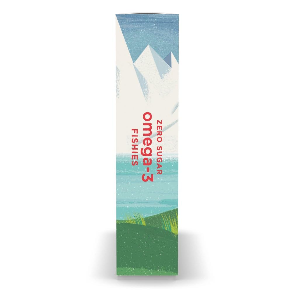 Front label highlights 300 mg total Omega-3 per serving.