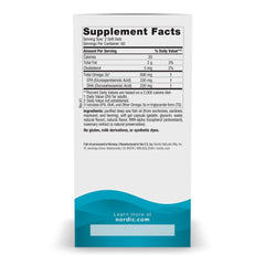 Nordic Naturals Omega-3 label detail highlights non-GMO and purity