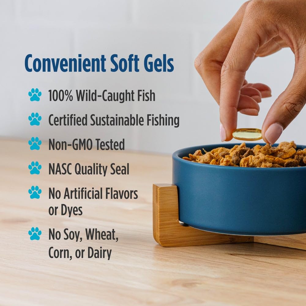 Nordic Naturals Omega-3 Pet label detail emphasizes non-GMO and allergen-free ingredients