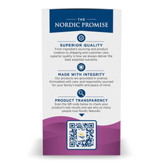 Nordic Naturals Prenatal DHA bottle side, triglyceride form for potentially better absorption.
