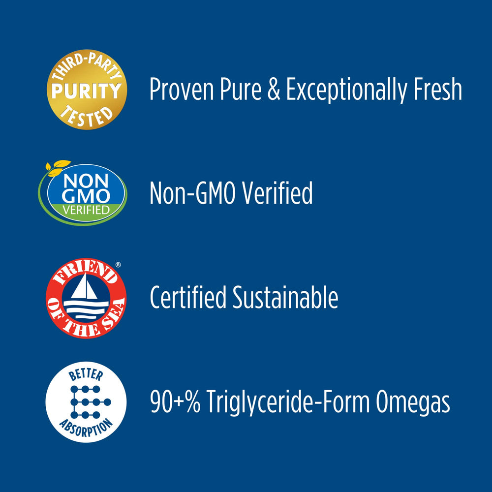 Nordic Naturals ProOmega 2000-D wild-caught fish source illustration supporting purity.