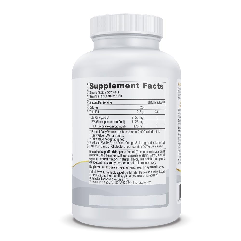 Close-up of ProOmega 2000 Lemon soft-gels highlights lemon flavor and easy ingestion.