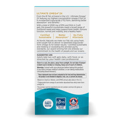 Nordic Naturals Ultimate Omega 2X label information shows EPA and DHA content