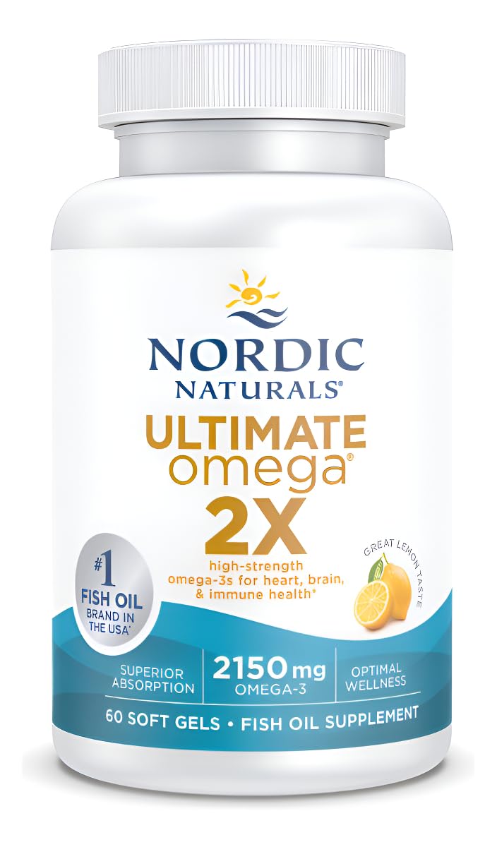 Close-up of lemon-flavored soft gels from Nordic Naturals Ultimate Omega 2X Lemon