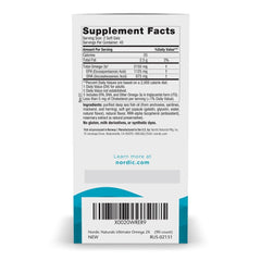 Nordic Naturals Ultimate Omega 2X soft gels close-up with lemon flavor for easy consumption