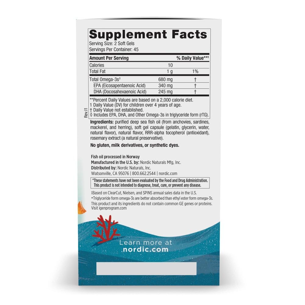 Close-up of Nordic Naturals Ultimate Omega Jr. strawberry mini soft gels, appealing taste