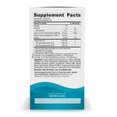 Nordic Naturals Ultimate Omega Plant-Based capsules close-up for vegan omega-3 benefits.