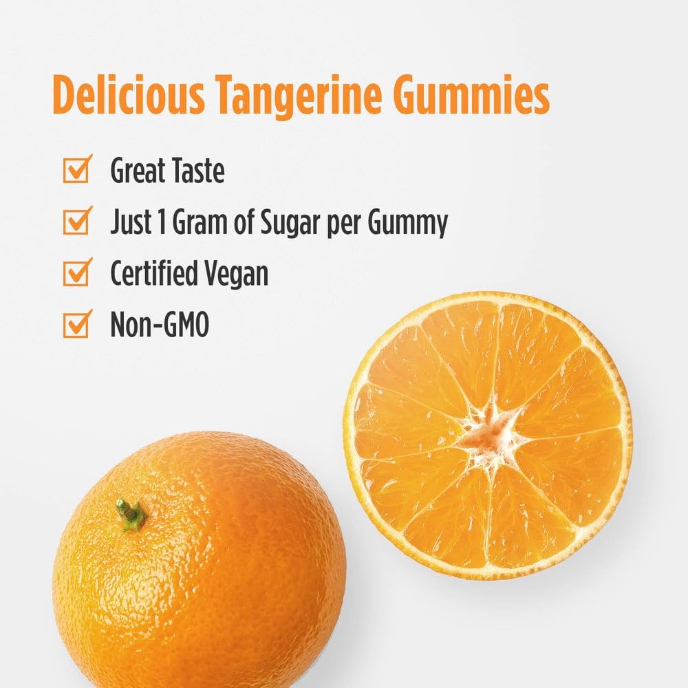 Chewy Tangerine gummies with tangy aroma for daily vitamin C routine