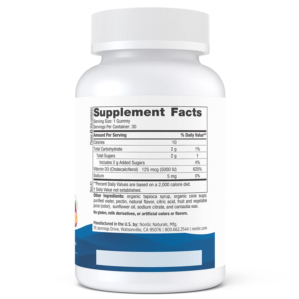 Packaging image of Nordic Naturals vitamin d3 gummies for on-the-go use