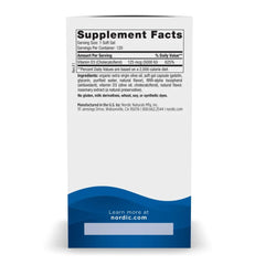 Nordic Naturals Vitamin D3 5000 orange bottle pour showing daily wellness benefits.