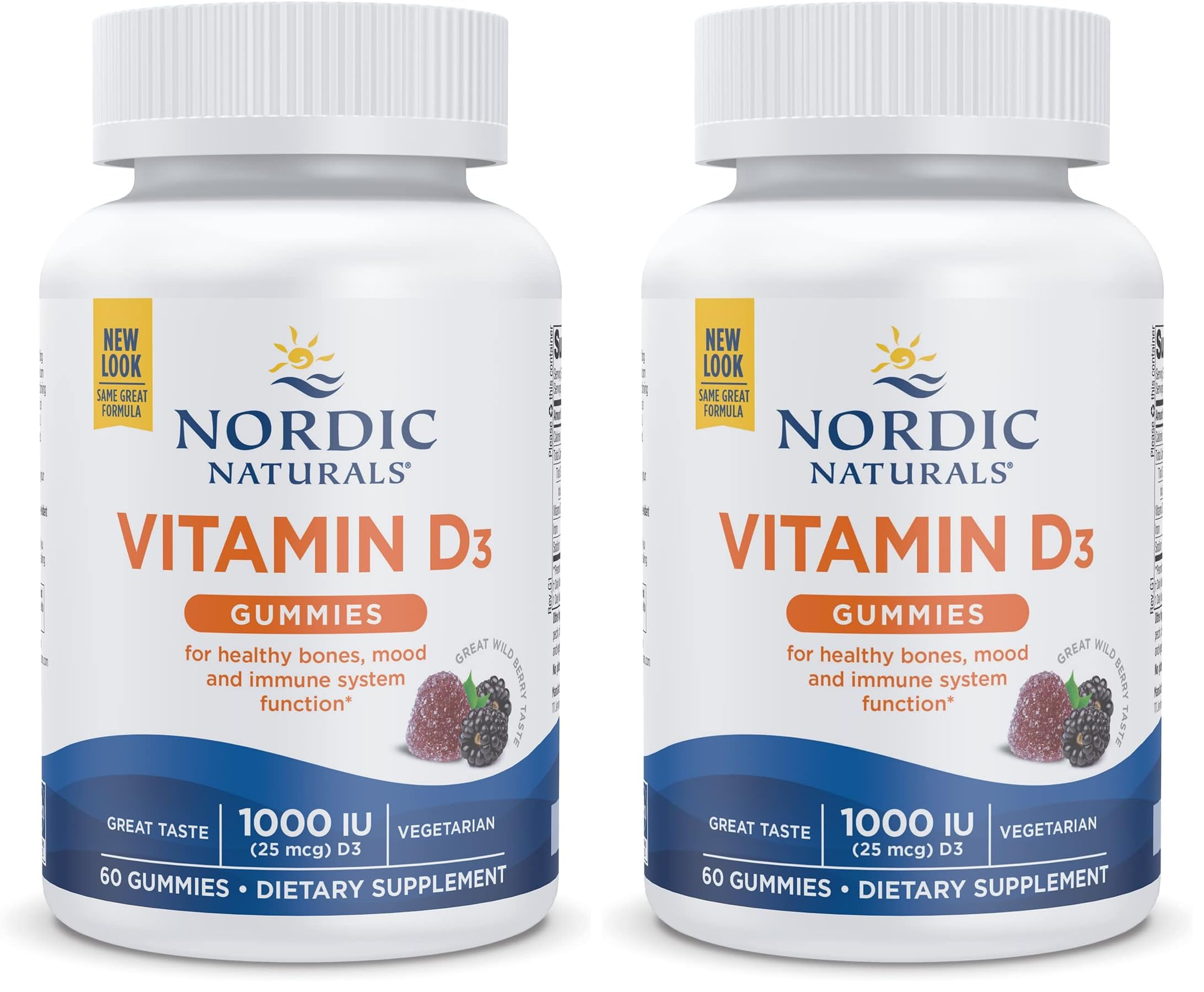 Nordic Naturals Vitamin D3 Gummies Wild Berry bottle may support immune function.