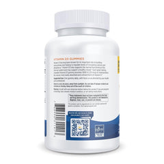 Nordic Naturals Vitamin D3 Gummies Wild Berry label highlighting non-GMO and allergen-free ingredients.